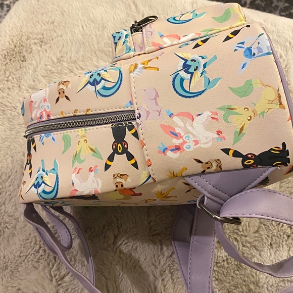 Gently Used Loungefly Eevee Evolutions / Eeveelutions Watercolor Mini Backpack - Picture 5 of 17
